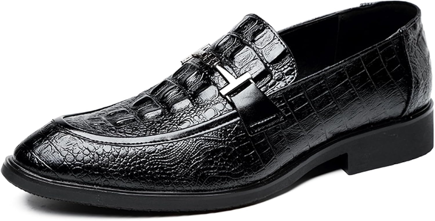 Мужские кожаные лоферы Abborora без шнурков, формальные деловые модные туфли с узором под крокодила, черный
Мужские кожаные лоферы Abborora без шнурков, формальные деловые модные туфли с узором под крокодила, черный