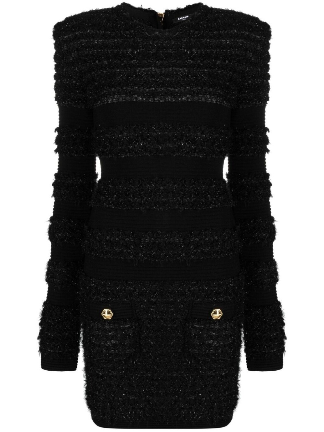 Balmain твидовое платье мини, черный
Balmain твидовое платье мини, черный