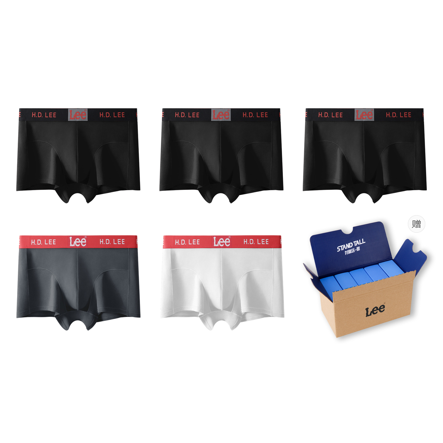 Lee Подарочный набор мужского белья 5 пар
Lee Подарочный набор мужского белья 5 пар