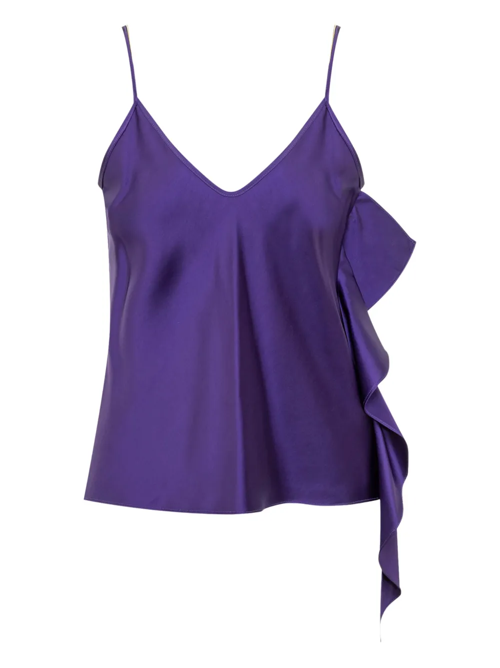 Топ Scollo с оборками MAX MARA, синий 
Топ Scollo с оборками MAX MARA, синий