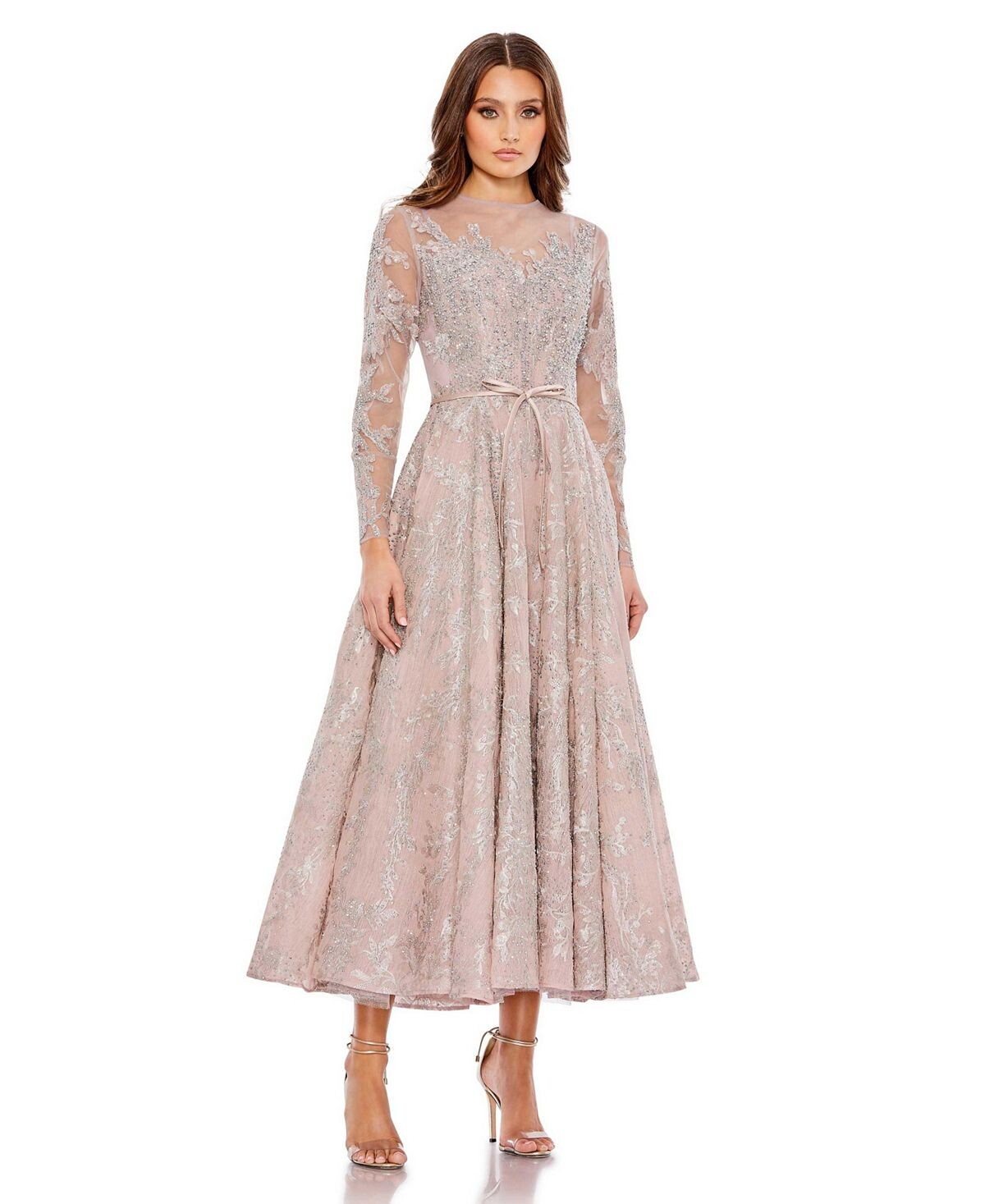 Женское платье трапециевидной формы с длинными рукавами и поясом с бантом MAC DUGGAL
Женское платье трапециевидной формы с длинными рукавами и поясом с бантом MAC DUGGAL