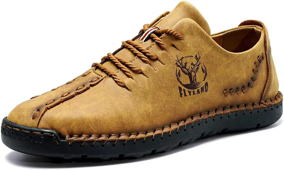 Мужские повседневные лоферы FLYLAND из кожи, ручной работы, оксфорды для вождения, удобная обувь для прогулок, ботинки чукка, деловая и офисная обувь, коричневый
Мужские повседневные лоферы FLYLAND из кожи, ручной работы, оксфорды для вождения, удобная обувь для прогулок, ботинки чукка, деловая и офисная обувь, коричневый