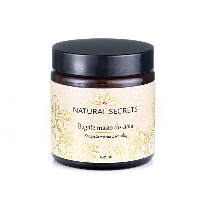 Масло для тела сочная вишня с ванилью Natural Secrets, 100 гр
Масло для тела сочная вишня с ванилью Natural Secrets, 100 гр