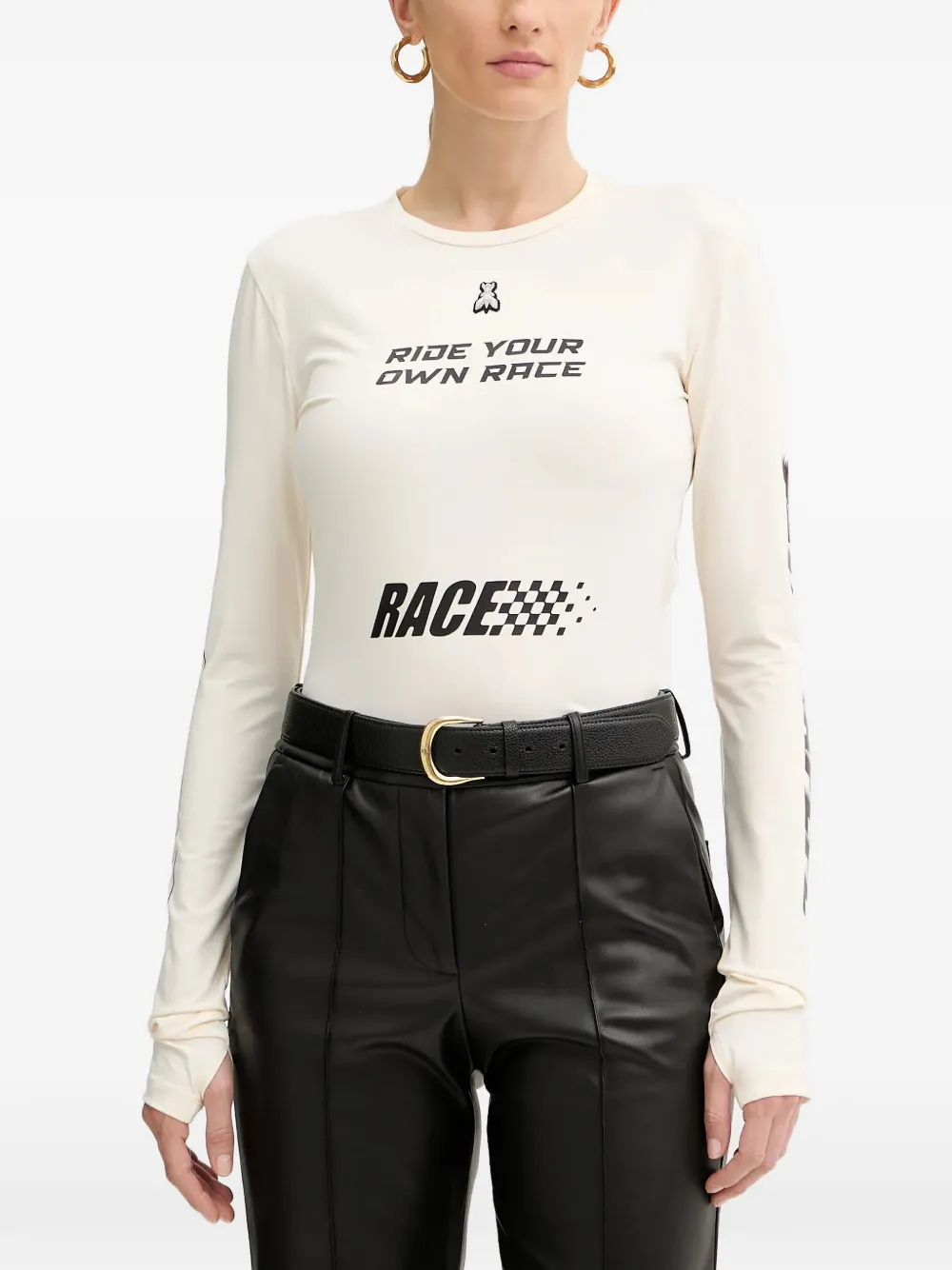 Топ с длинными рукавами с принтом Patrizia Pepe, бежевый
Топ с длинными рукавами с принтом Patrizia Pepe, бежевый