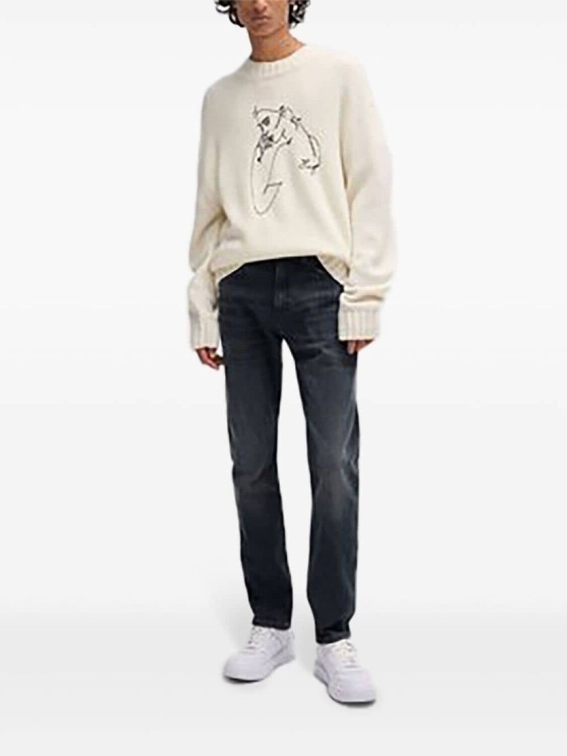 HUGO узкие джинсы с эффектом потертости, синий
HUGO узкие джинсы с эффектом потертости, синий