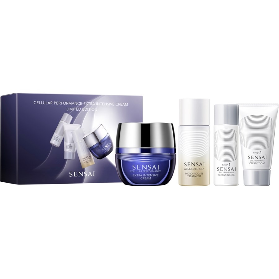 Крем для лица SENSAI Geschenkset, CP Extra Intensive Cream 40 ml + Absolute Silk Micro Mousse Treatment 30 ml + Silky Purifying Creamy Soap 30 ml + Silky Purifying Cleansing Oil 30 ml / 1 Stk.
Крем для лица SENSAI Geschenkset, CP Extra Intensive Cream 40 ml + Absolute Silk Micro Mousse Treatment 30 ml + Silky Purifying Creamy Soap 30 ml + Silky Purifying Cleansing Oil 30 ml / 1 Stk.