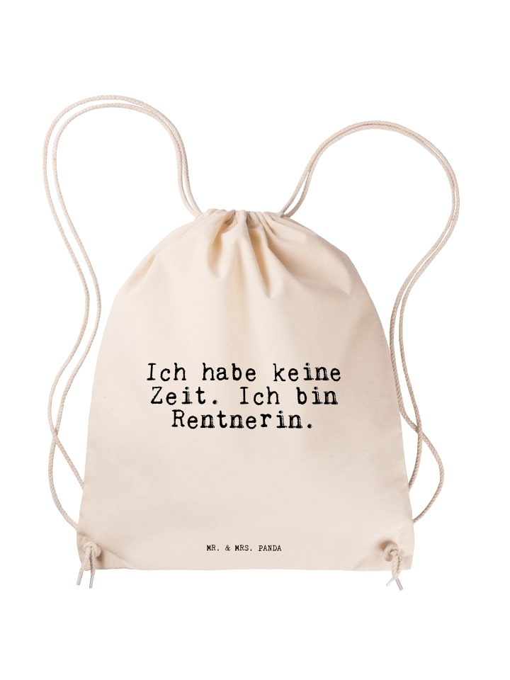 Спортивная сумка У меня нет времени... с надписью кремового цвета Mr. & Mrs. Panda
Спортивная сумка У меня нет времени... с надписью кремового цвета Mr. & Mrs. Panda