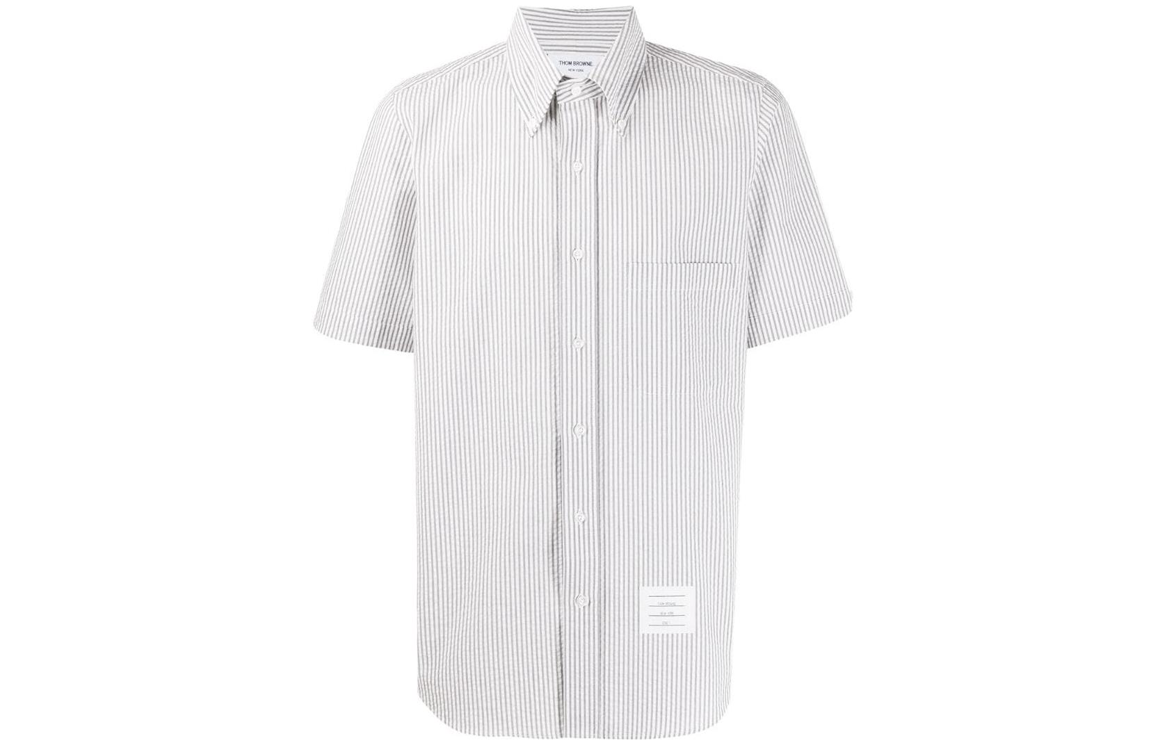 Полосатая рубашка из пике с коротким рукавом THOM BROWNE, белый
Полосатая рубашка из пике с коротким рукавом THOM BROWNE, белый