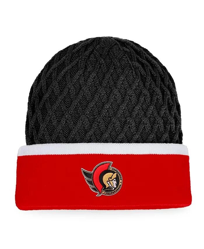 Мужская красно-черная вязаная шляпа Ottawa Senators Iconic в полоску с манжетами Fanatics
Мужская красно-черная вязаная шляпа Ottawa Senators Iconic в полоску с манжетами Fanatics