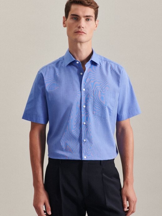 Деловая рубашка стандартный короткий рукав Seidensticker, синий
Деловая рубашка стандартный короткий рукав Seidensticker, синий