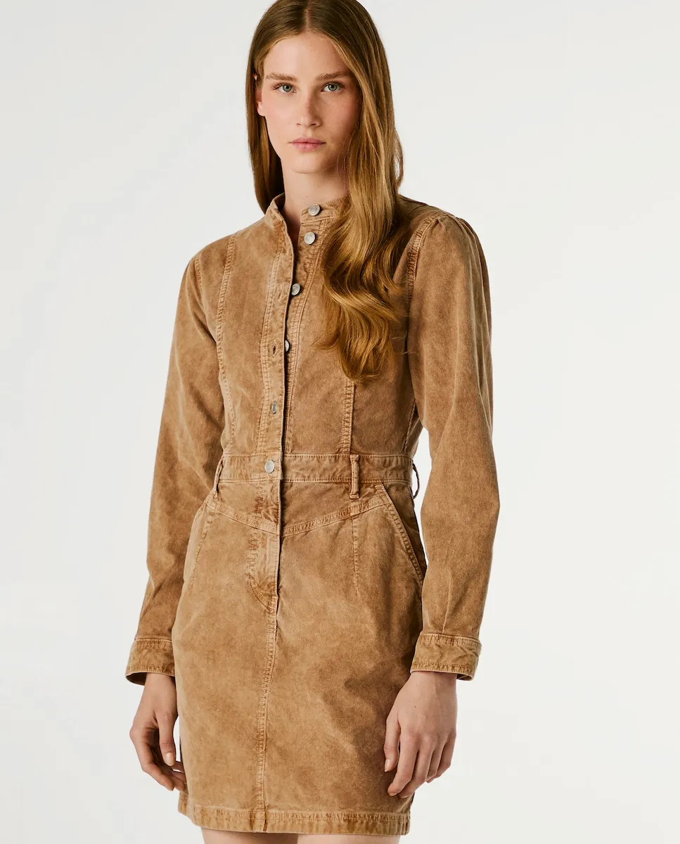 Короткое вельветовое платье с застежкой спереди на пуговицы Pepe Jeans, светло-коричневый
Короткое вельветовое платье с застежкой спереди на пуговицы Pepe Jeans, светло-коричневый