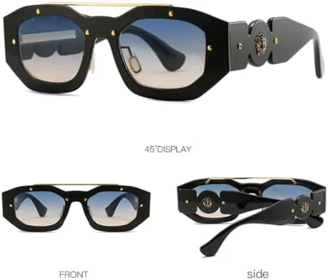 Модные панк-солнцезащитные очки 2027 года для мужчин, винтажные, декоративные, многоугольные, для женщин, весенние, уникальные солнцезащитные очки MTZJH, Black
Модные панк-солнцезащитные очки 2027 года для мужчин, винтажные, декоративные, многоугольные, для женщин, весенние, уникальные солнцезащитные очки MTZJH, Black