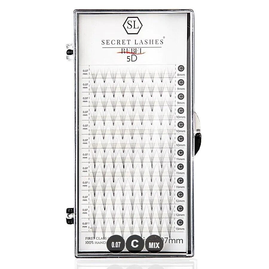 Secret Lashes Rebel 5D Mix C, 0,07, 8-13 мм
Secret Lashes Rebel 5D Mix C, 0,07, 8-13 мм
