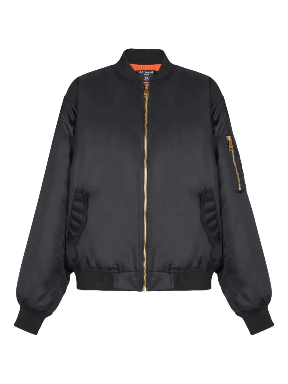 Бомбер с накладными карманами Balmain, черный
Бомбер с накладными карманами Balmain, черный