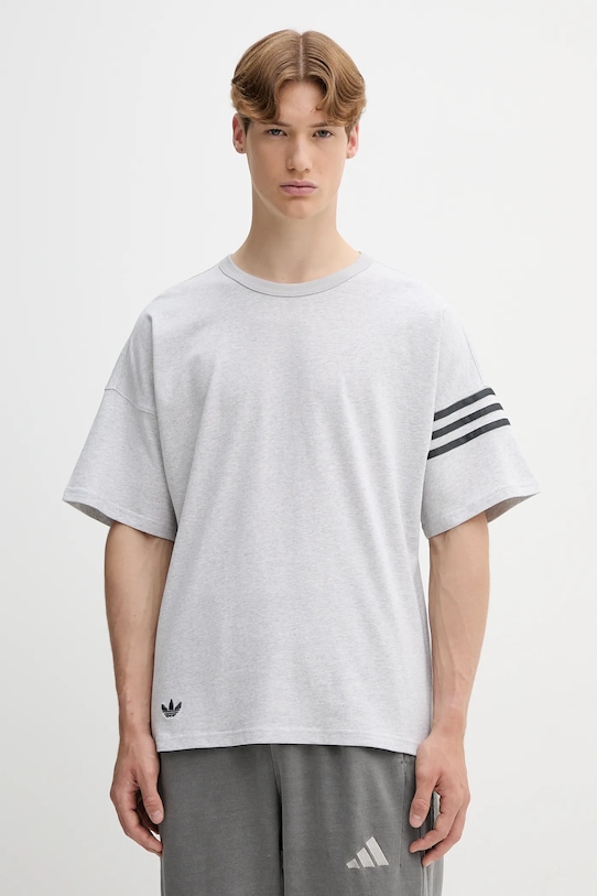 Хлопковая футболка Neuclassics Adidas Originals, серый 
Хлопковая футболка Neuclassics Adidas Originals, серый