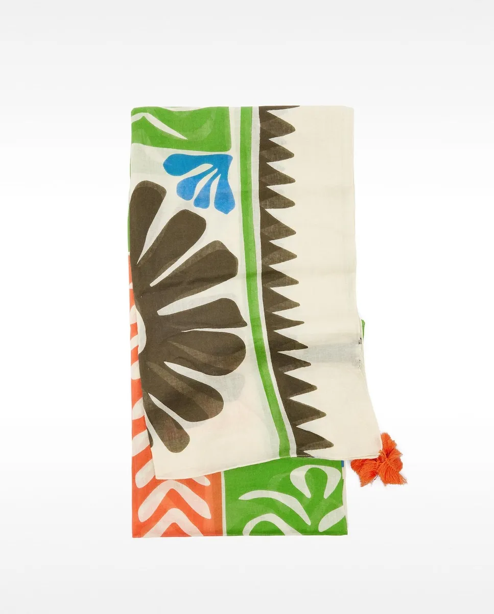 Платок 100% хлопок с принтами и декоративной кисточкой Parfois, многоцветный
Платок 100% хлопок с принтами и декоративной кисточкой Parfois, многоцветный