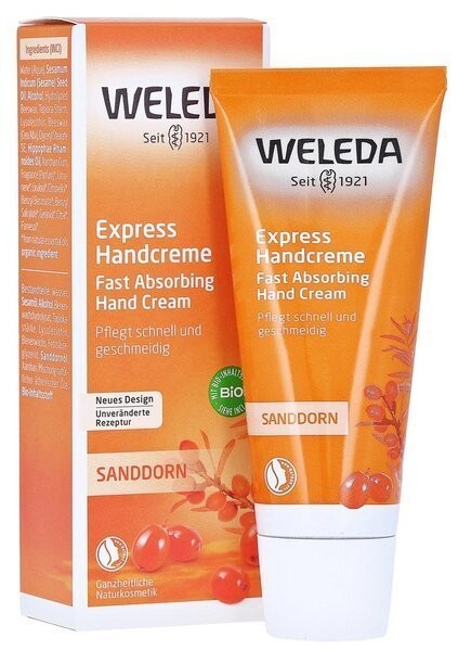 Weleda, Крем для рук с облепиховым и кунжутным маслом, 50 мл
Weleda, Крем для рук с облепиховым и кунжутным маслом, 50 мл