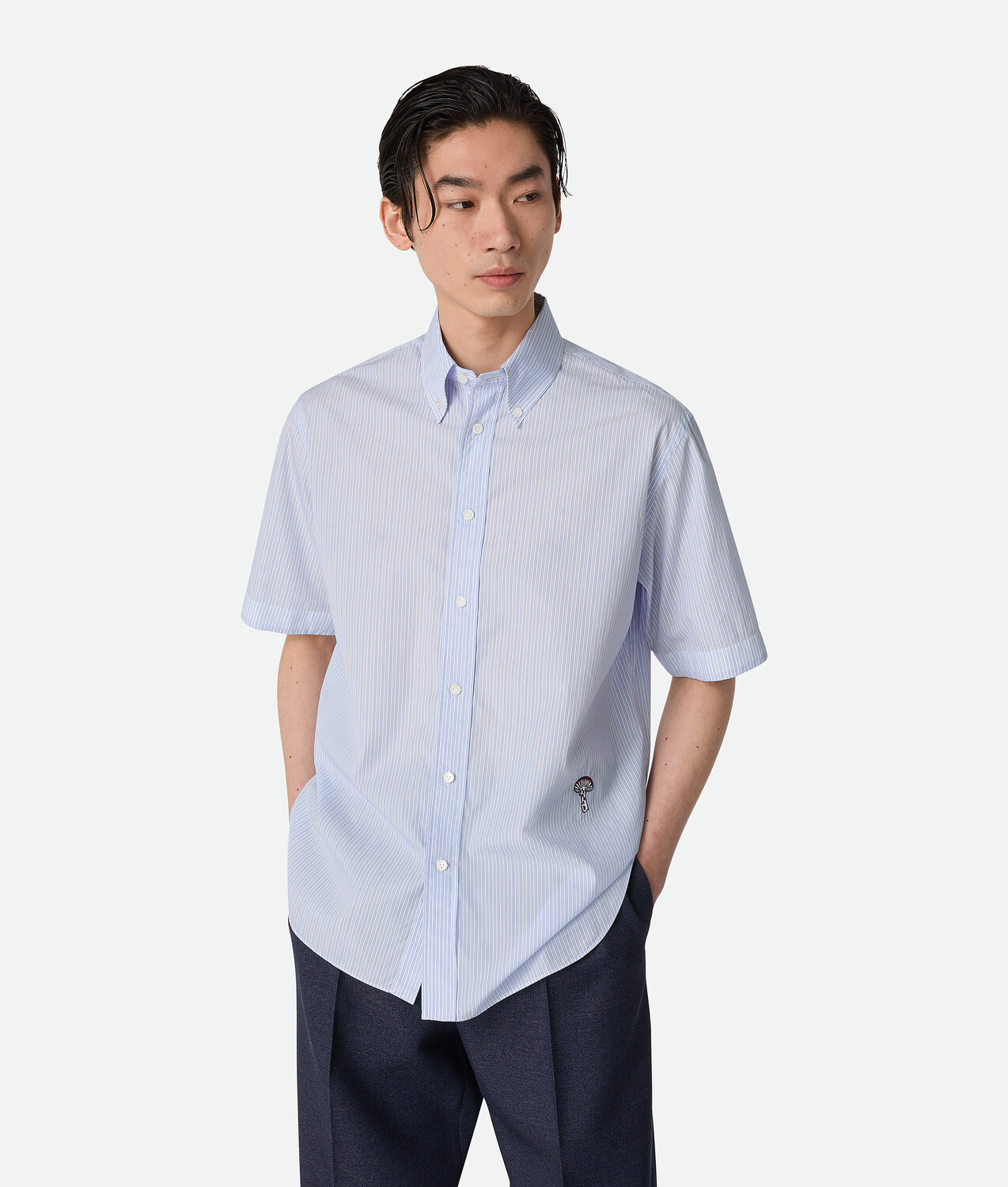 Stripe cotton poplin shirt BOTTEGA VENETA, белый/синий
Stripe cotton poplin shirt BOTTEGA VENETA, белый/синий