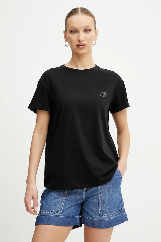 Хлопковая футболка Liu Jo, черный
Хлопковая футболка Liu Jo, черный