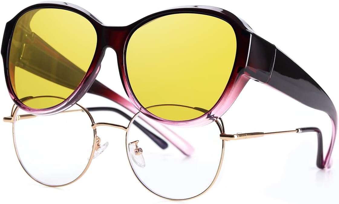 Стильные очки «кошачий глаз» для ночного вождения — поляризованные очки ночного видения с желтыми линзами и антибликовым покрытием, солнцезащитные очки обтекаемой формы для женщин и мужчин VUEECLAT, Black Purple/Nignt
Стильные очки «кошачий глаз» для ночного вождения — поляризованные очки ночного видения с желтыми линзами и антибликовым покрытием, солнцезащитные очки обтекаемой формы для женщин и мужчин VUEECLAT, Black Purple/Nignt