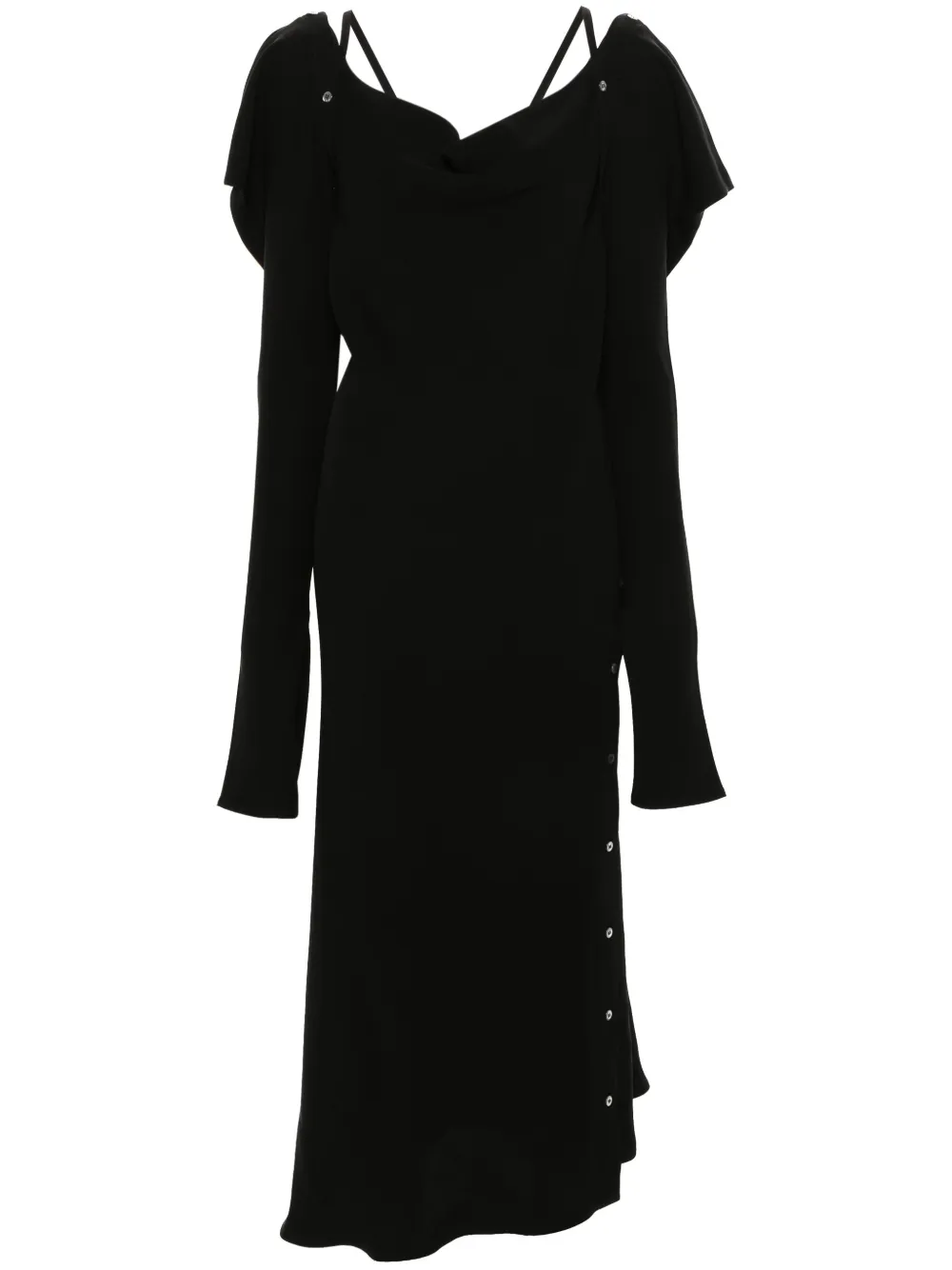 Шелковое платье макси со съемными рукавами Setchu, черный
Шелковое платье макси со съемными рукавами Setchu, черный