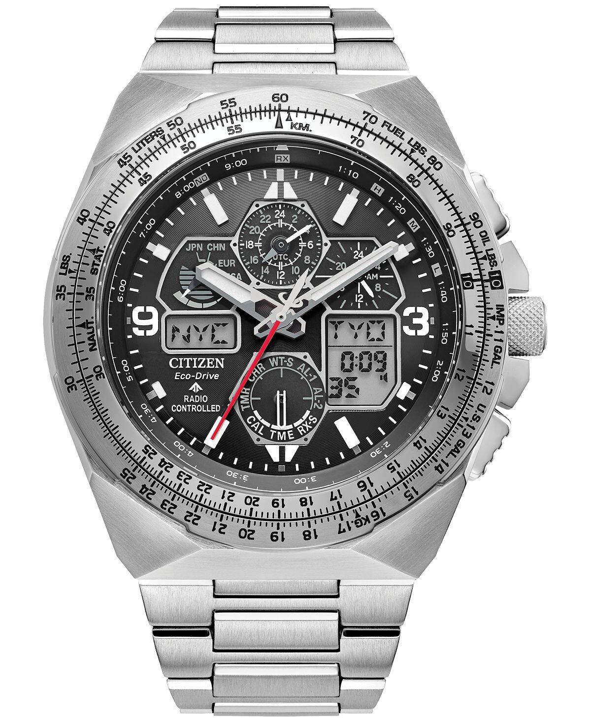 Мужские часы Eco-Drive Promaster Skyhawk с хронографом и браслетом из нержавеющей стали, 46 мм Citizen
Мужские часы Eco-Drive Promaster Skyhawk с хронографом и браслетом из нержавеющей стали, 46 мм Citizen