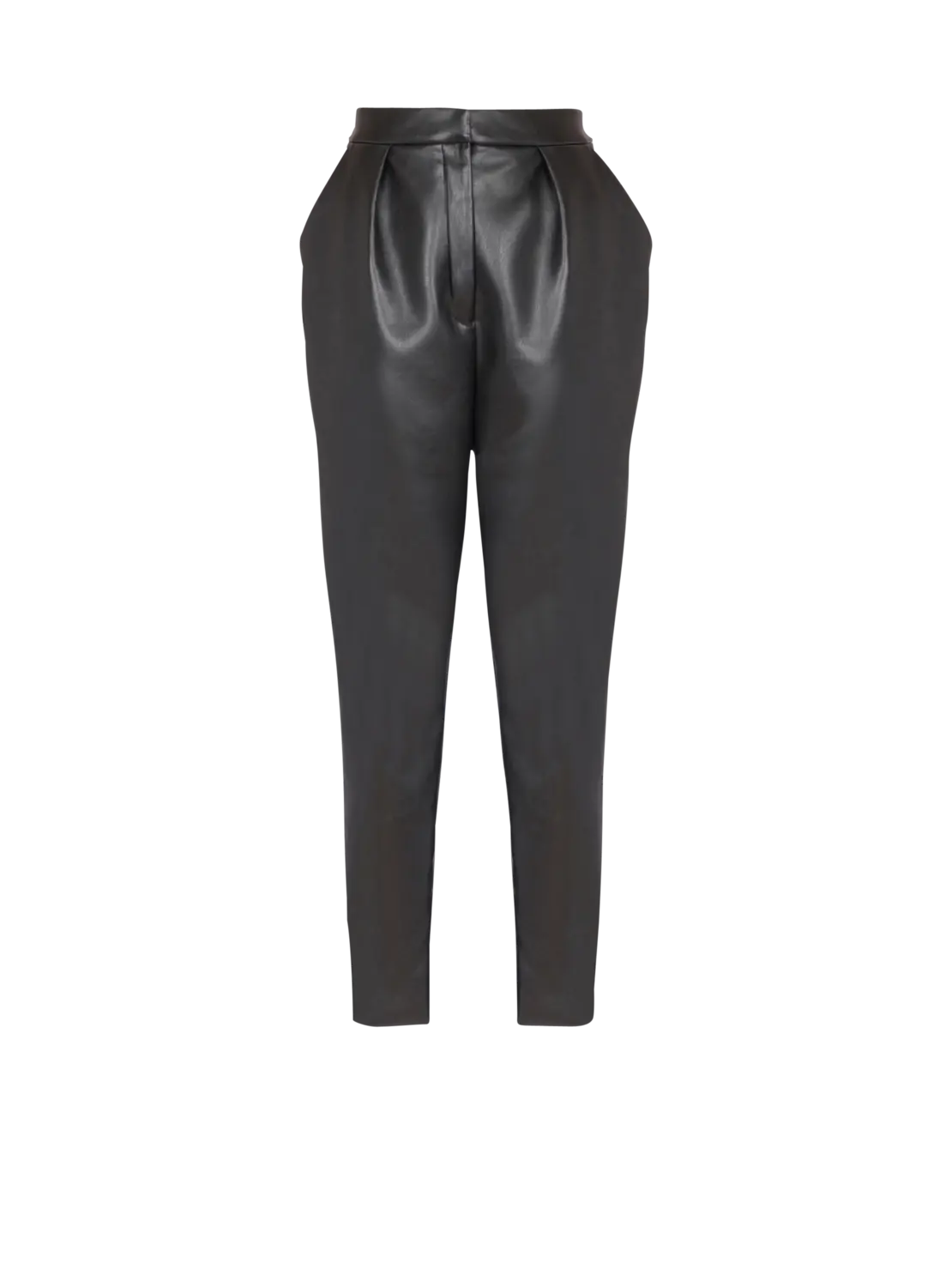 Брюки с завышенной талией из искусственной кожи Balmain, черный
Брюки с завышенной талией из искусственной кожи Balmain, черный