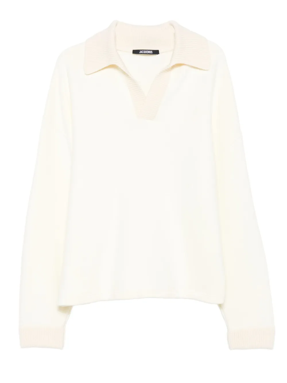 Ребристый свитер с воротником-поло JACQUEMUS, нейтральный
Ребристый свитер с воротником-поло JACQUEMUS, нейтральный