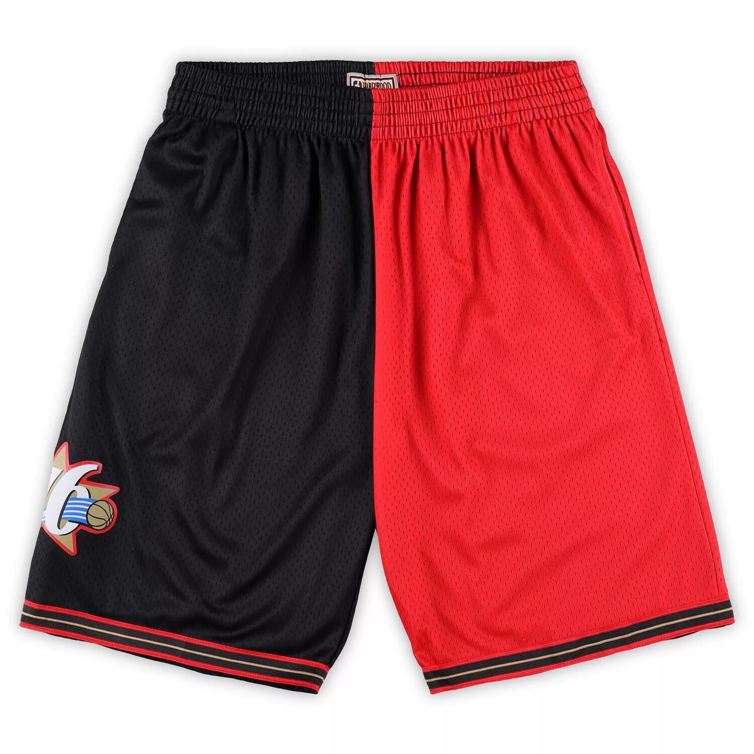 Мужские шорты Mitchell & Ness Black/Red Philadelphia 76ers Big & Tall из твердой древесины, классические шорты Swingman с разрезом
Мужские шорты Mitchell & Ness Black/Red Philadelphia 76ers Big & Tall из твердой древесины, классические шорты Swingman с разрезом