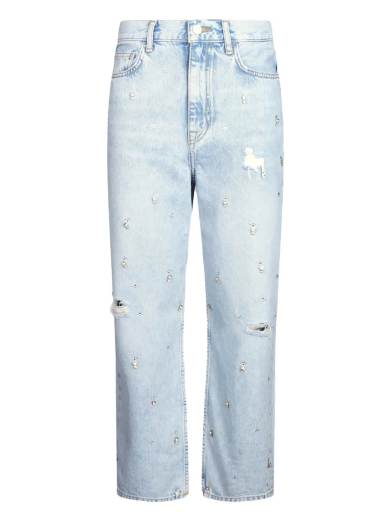 Джинсы прямого кроя, украшенные стразами LIU JO, синий
Джинсы прямого кроя, украшенные стразами LIU JO, синий