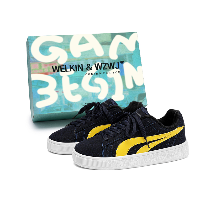 Скользостойкие износостойкие низкие скейтерские кеды унисекс WELKIN&WZWJ, черный желтый fleece-lined
Скользостойкие износостойкие низкие скейтерские кеды унисекс WELKIN&WZWJ, черный желтый fleece-lined