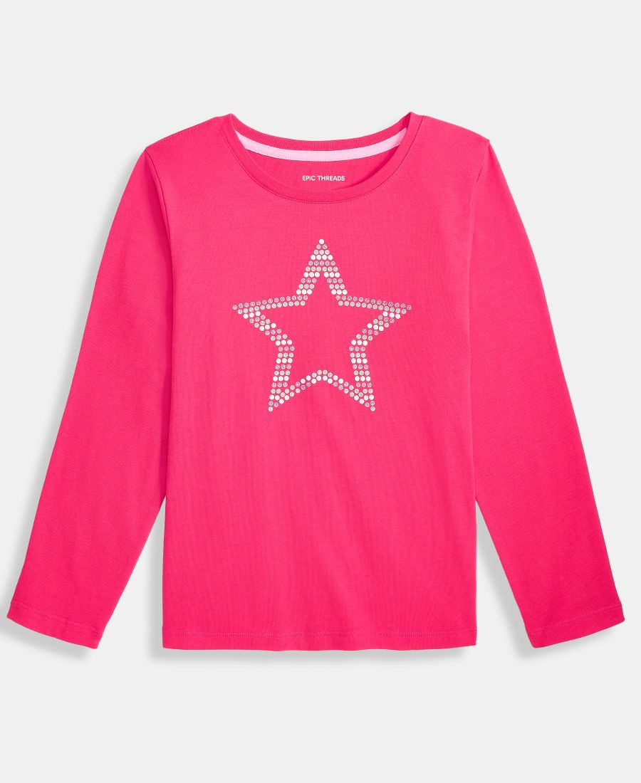 Детская футболка с длинными рукавами Sparkle Star для девочек 5-20 лет Epic Threads, Hot Magenta
Детская футболка с длинными рукавами Sparkle Star для девочек 5-20 лет Epic Threads, Hot Magenta