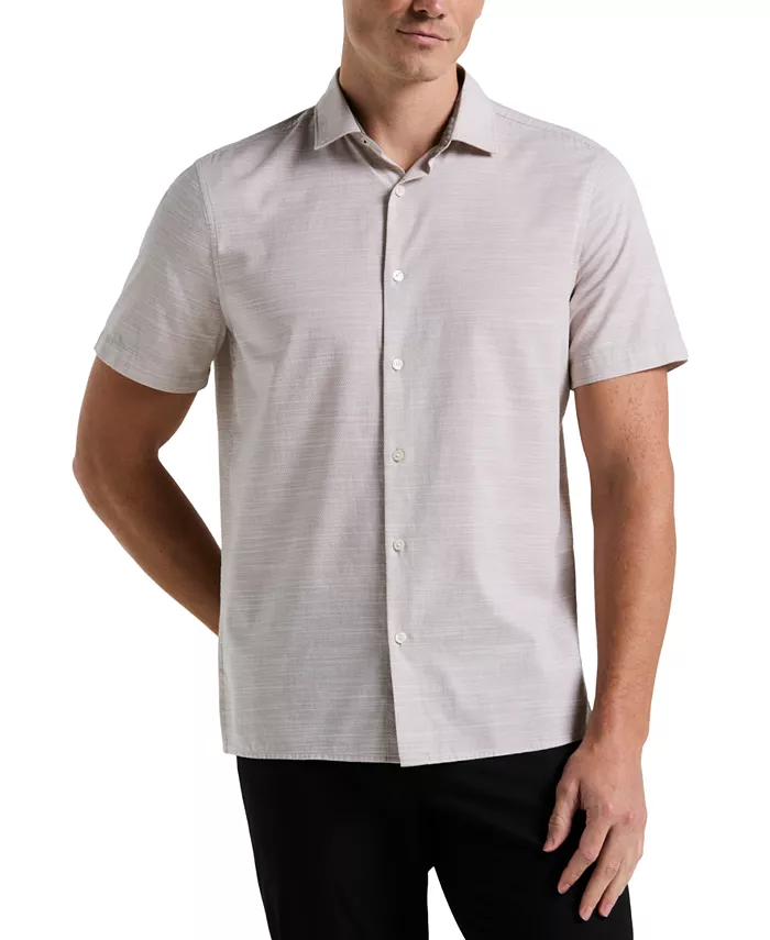 Мужская хлопковая рубашка с коротким рукавом на пуговицах в стиле "добби" Perry Ellis, коричневый
Мужская хлопковая рубашка с коротким рукавом на пуговицах в стиле "добби" Perry Ellis, коричневый