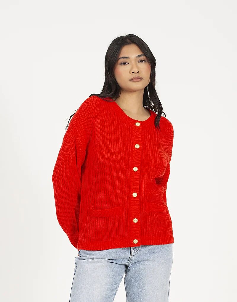 Кардиган Brave Soul с круглым вырезом в рыбацком стиле красного цвета
Кардиган Brave Soul с круглым вырезом в рыбацком стиле красного цвета