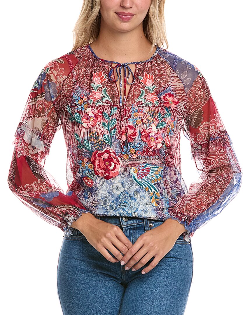 Джонни Вас Маззи Крестьянская блузка с рюшами Johnny Was, красный
Джонни Вас Маззи Крестьянская блузка с рюшами Johnny Was, красный