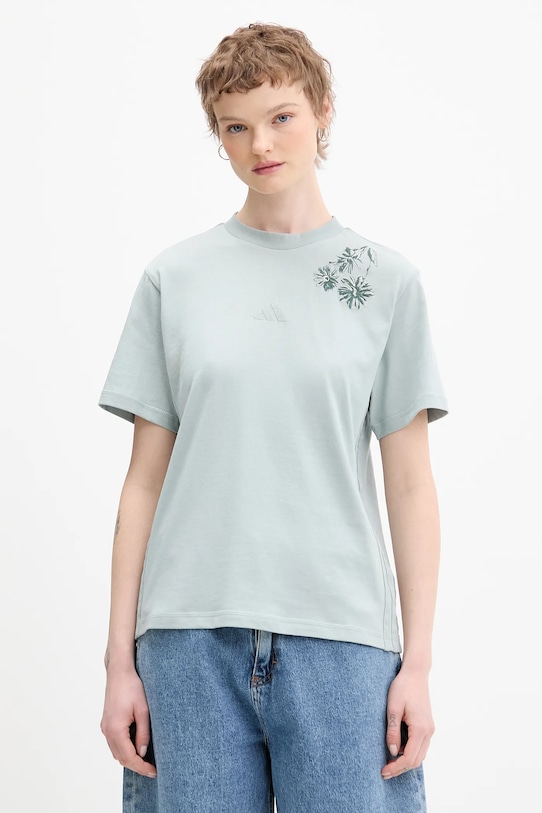 Хлопковая футболка Adidas, зеленый
Хлопковая футболка Adidas, зеленый