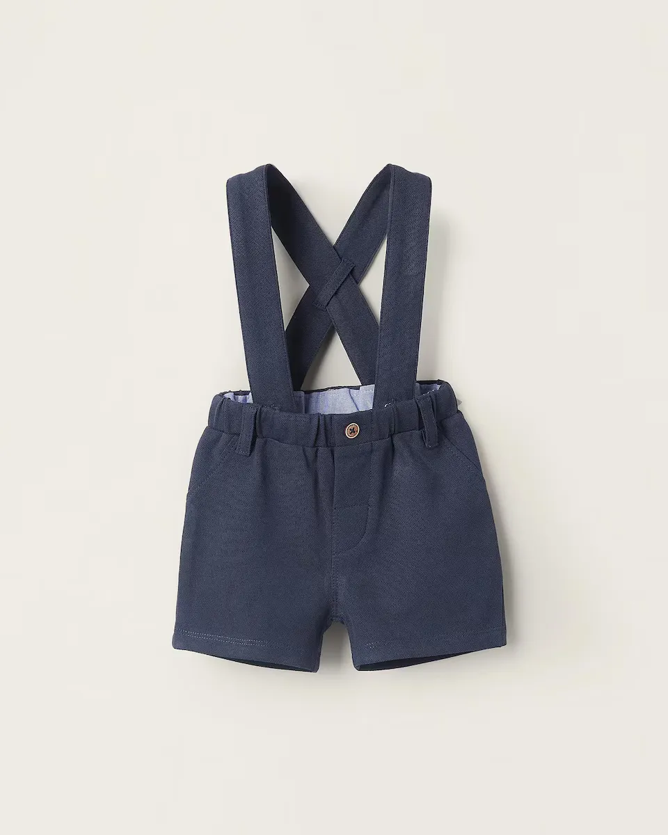 Однотонные шорты для мальчиков с регулируемыми бретелями Zippy, тёмно-синий
Однотонные шорты для мальчиков с регулируемыми бретелями Zippy, тёмно-синий