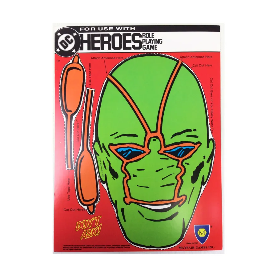 Не спрашивайте! Промо Маска, DC Heroes - Modules & Miscellaneous (Mayfair Games)
Не спрашивайте! Промо Маска, DC Heroes - Modules & Miscellaneous (Mayfair Games)