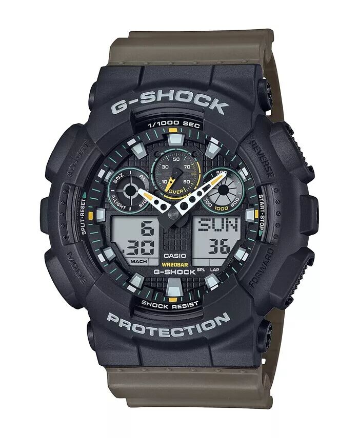 Мужские японские кварцевые часы из черной смолы, 51,2 мм, GA100TU-1A3 G-Shock, черный
Мужские японские кварцевые часы из черной смолы, 51,2 мм, GA100TU-1A3 G-Shock, черный