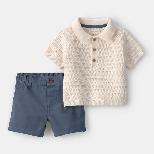 Детский комплект для мальчика: рубашка с воротником и шорты Carter'S
Детский комплект для мальчика: рубашка с воротником и шорты Carter'S