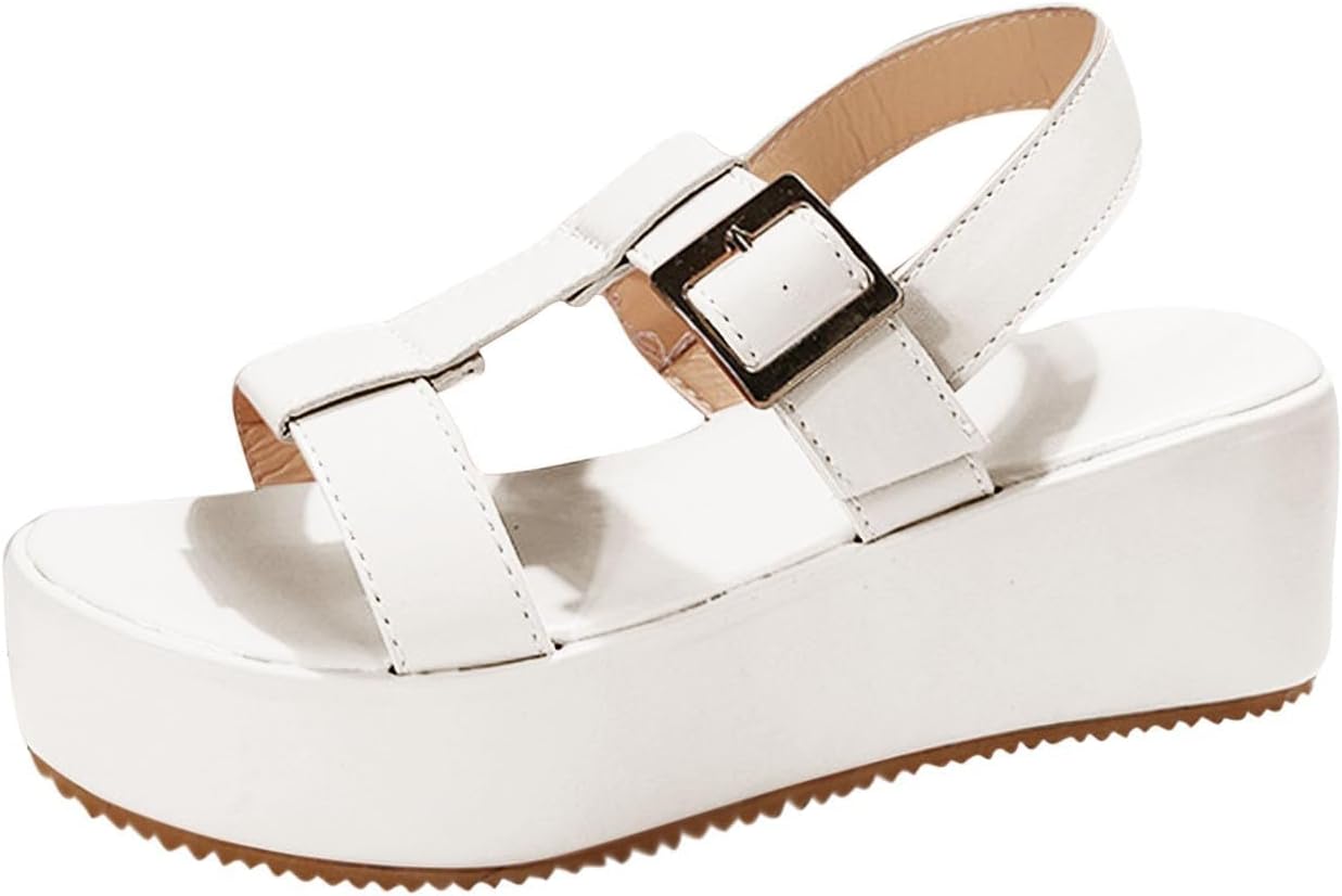 Женские платформенные сандалии модные открытые сандалии с регулируемым ремешком, повседневные нескользящие сандалии, удобные летние пляжные сандалии с открытой пяткой Toumov, белый
Женские платформенные сандалии модные открытые сандалии с регулируемым ремешком, повседневные нескользящие сандалии, удобные летние пляжные сандалии с открытой пяткой Toumov, белый