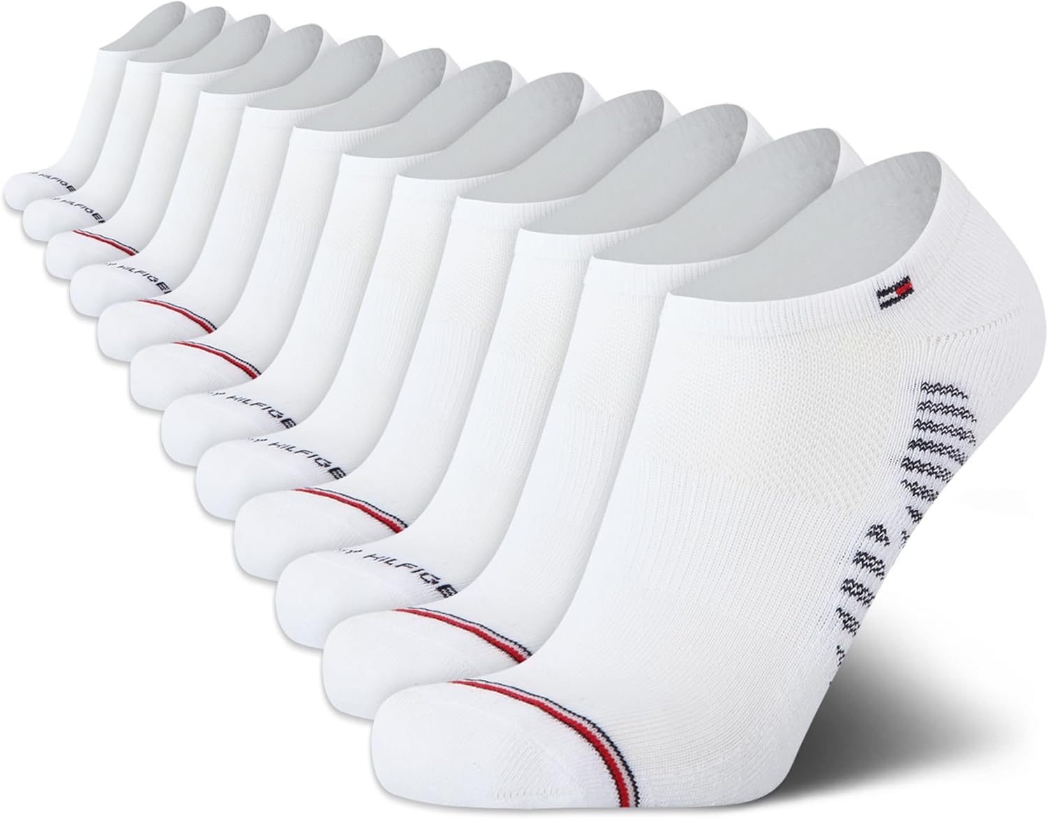 Мужские носки Tommy Hilfiger с низкой посадкой - 12 пар спортивных носков для бега, влагоотводящих и невидимых (размеры: 7-12), Premium White
Мужские носки Tommy Hilfiger с низкой посадкой - 12 пар спортивных носков для бега, влагоотводящих и невидимых (размеры: 7-12), Premium White