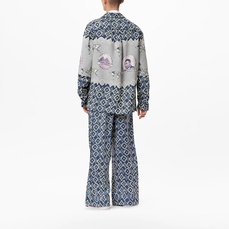 Рубашка из восковой пижамы LV Louis Vuitton, синий
Рубашка из восковой пижамы LV Louis Vuitton, синий