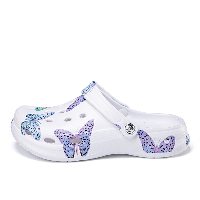 King Jinmai Клоги унисекс Butterfly White, цвет Butterfly White 
King Jinmai Клоги унисекс Butterfly White, цвет Butterfly White