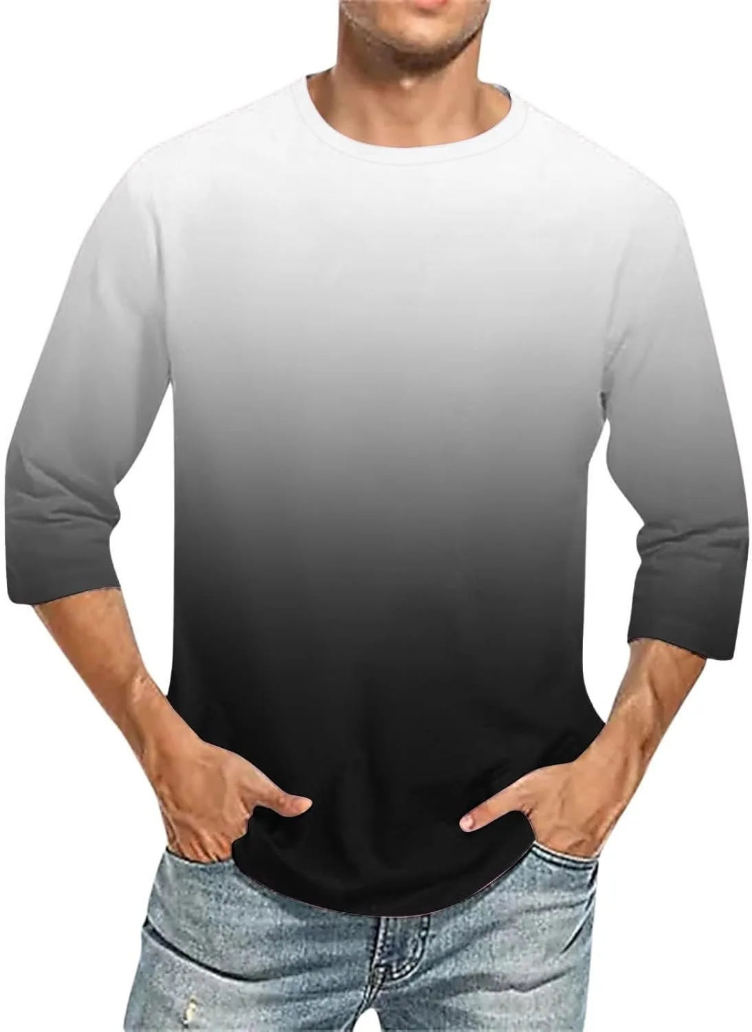 Футболка для мужчин с градиентом, длинный рукав, свободный крой
Футболка для мужчин с градиентом, длинный рукав, свободный крой