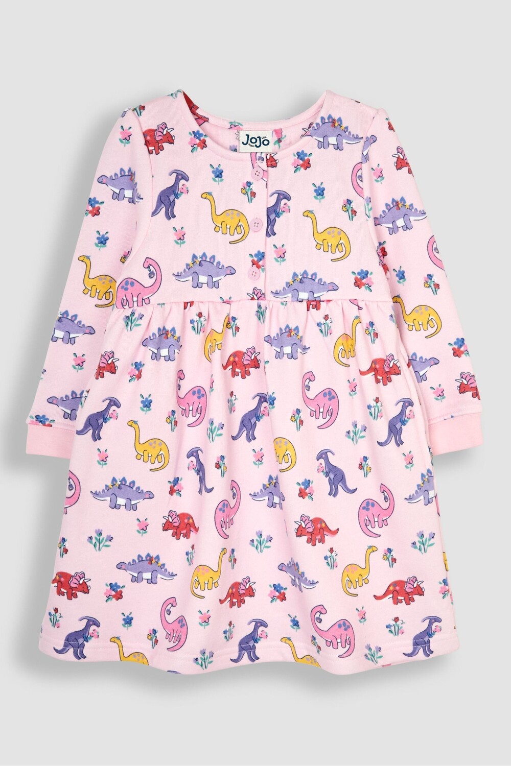 Платье свитшот на пуговицах Jojo Maman Bébé, розовый
Платье свитшот на пуговицах Jojo Maman Bébé, розовый