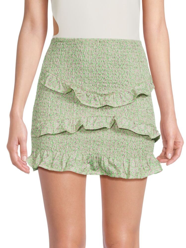 Мини-юбка с цветочным принтом и рюшами 70/21, цвет Green Multi
Мини-юбка с цветочным принтом и рюшами 70/21, цвет Green Multi