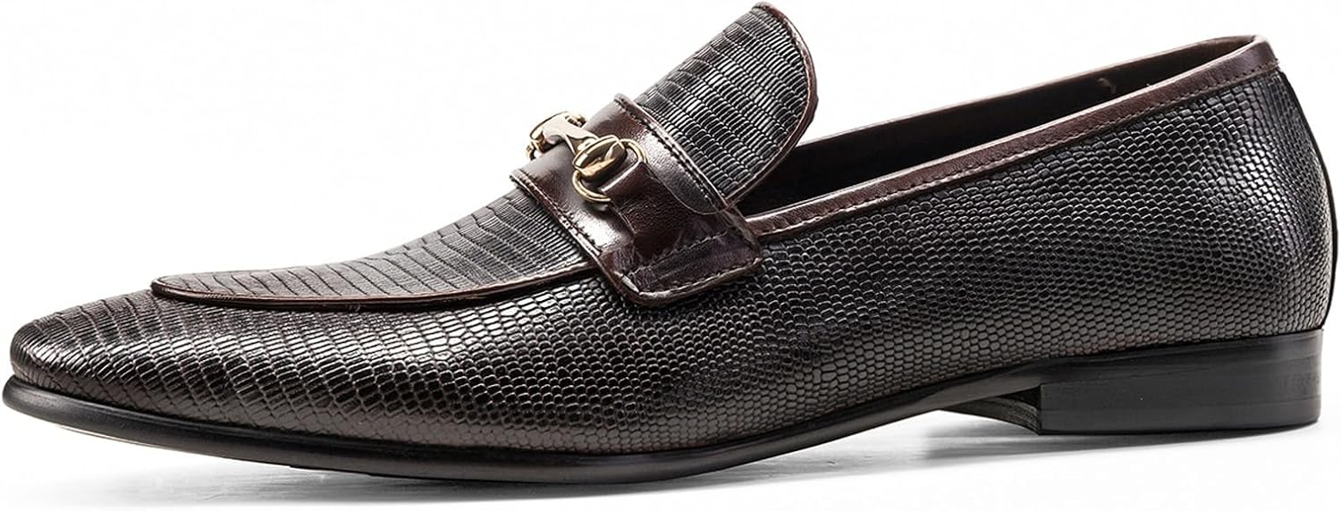 Мужские лоферы WinDhana с лошадиной пряжкой - кожа с тиснением под змею, ручная работа, элегантные мужские лоферы на каждый день и для официальных мероприятий - размер велик, заказывайте на один размер меньше 350-56A, коричневый
Мужские лоферы WinDhana с лошадиной пряжкой - кожа с тиснением под змею, ручная работа, элегантные мужские лоферы на каждый день и для официальных мероприятий - размер велик, заказывайте на один размер меньше 350-56A, коричневый