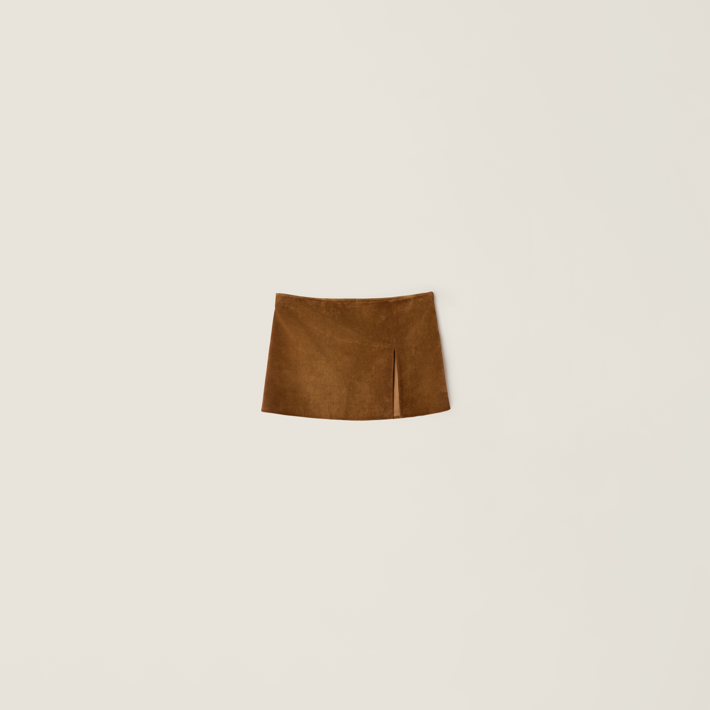 Мини-юбка из вощеной замши MIU MIU, табак
Мини-юбка из вощеной замши MIU MIU, табак