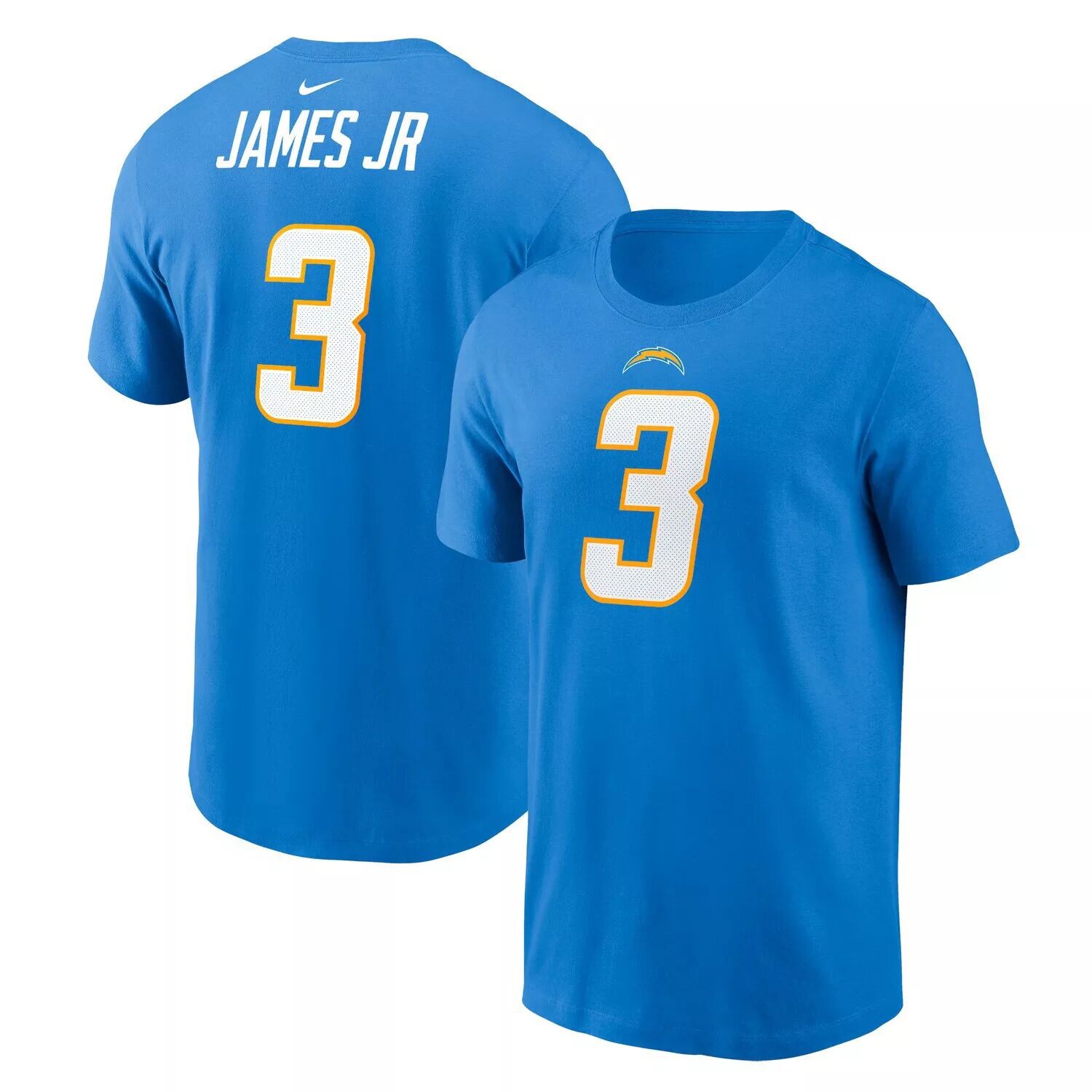 Мужская футболка с именем и номером игрока Derwin James Jr. Powder Blue Los Angeles Chargers Nike
Мужская футболка с именем и номером игрока Derwin James Jr. Powder Blue Los Angeles Chargers Nike